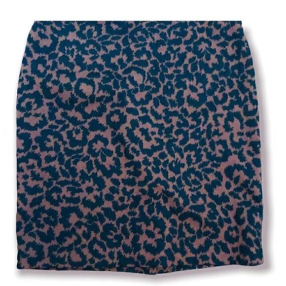 Nicole Miller Leopard Print Sweater Mini Skirt Pencil Brown M - Picture 3 of 8